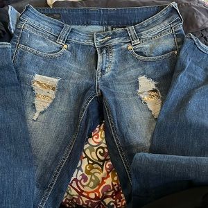 Buffalo jeans with gold accents